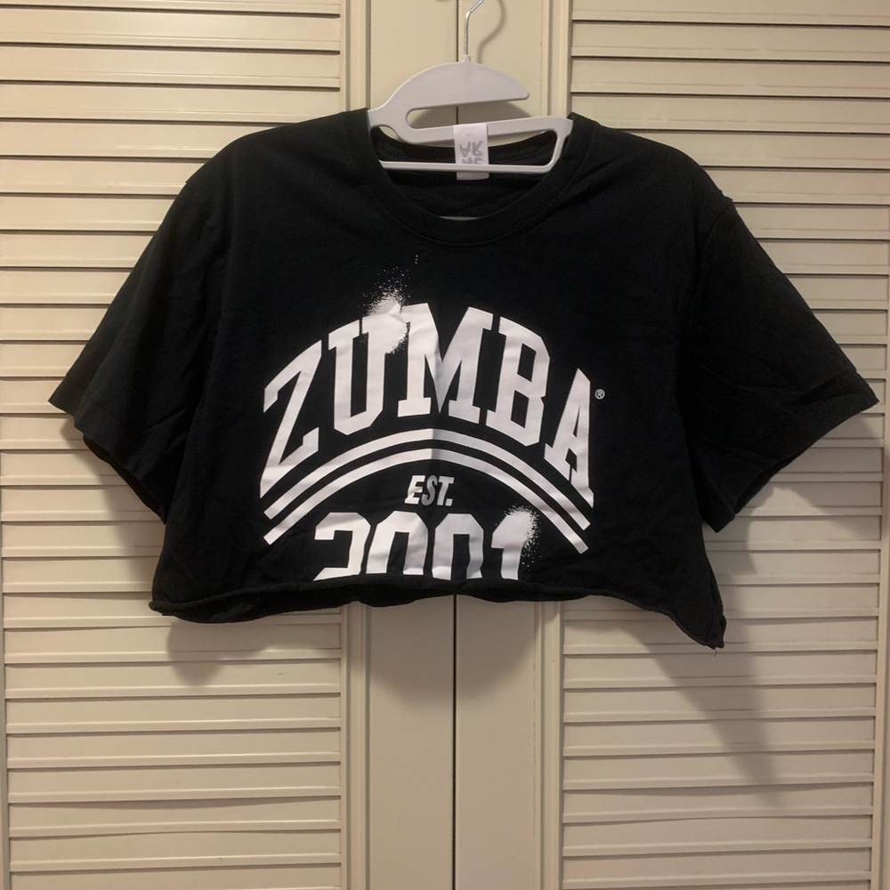 Zumba crop cut off TShirt Size M/L